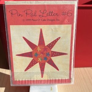 Rare Pin Pal Letters #6-10 by Piece O’ Cake uncut factory fold